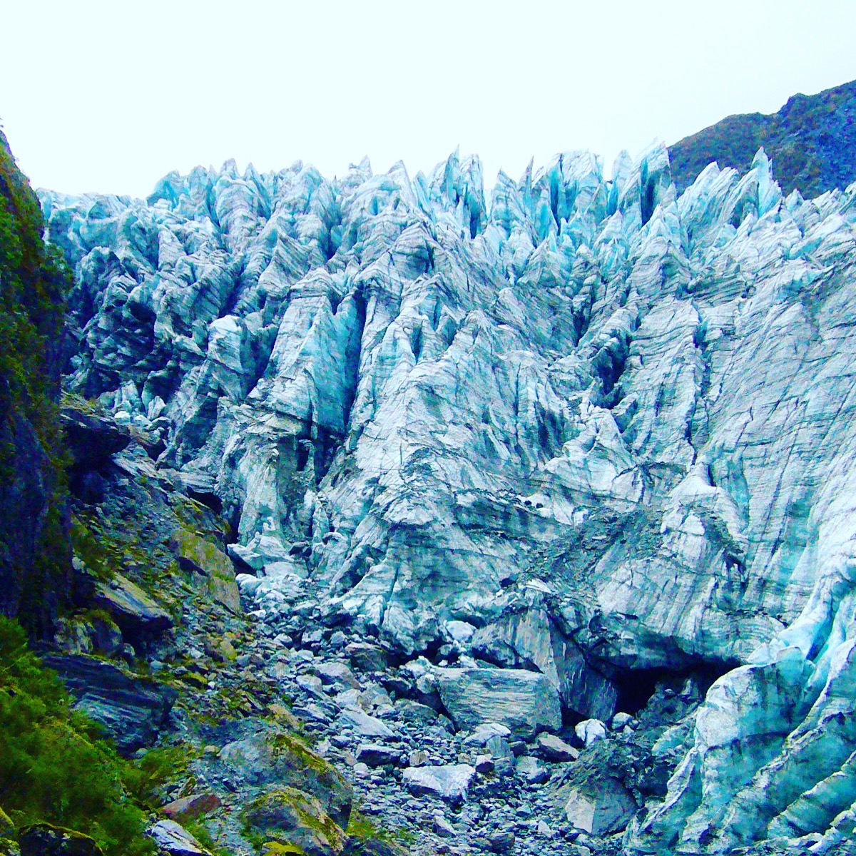 ニュージーランドの氷河のフォックスグレイシャー