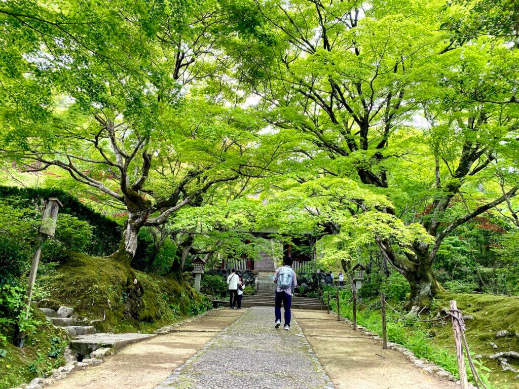 京都府嵐山：常寂光寺の境内